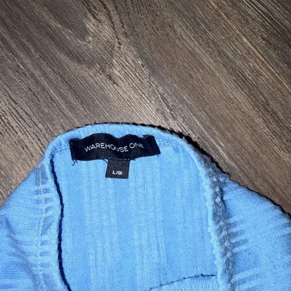 Warehouse Light Blue Ribbed Tank Top - Picture 2 of 2